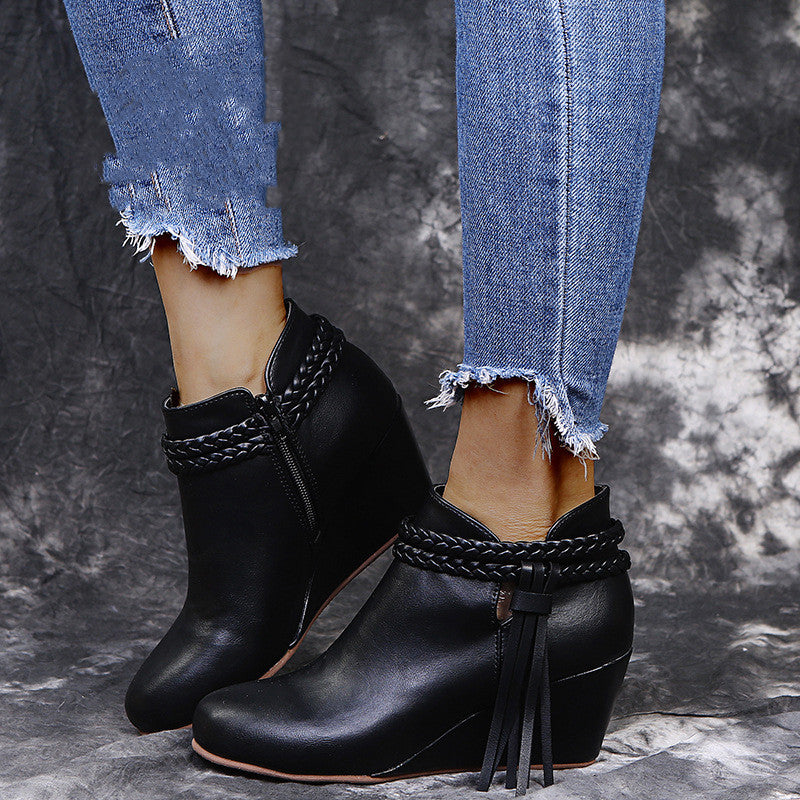 Large Size Braid Tassel Ladies Fashion Shoes