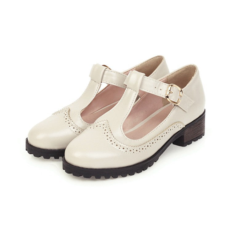 Ladies summer hollow low-heeled shoes