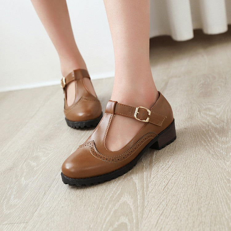 Ladies summer hollow low-heeled shoes