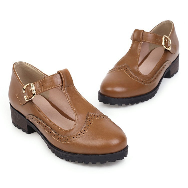 Ladies summer hollow low-heeled shoes