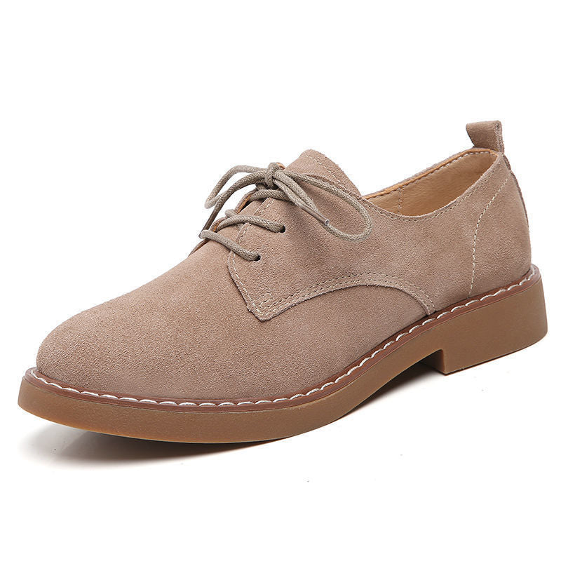 Ladies British Style Frosted Casual Flat Shoes