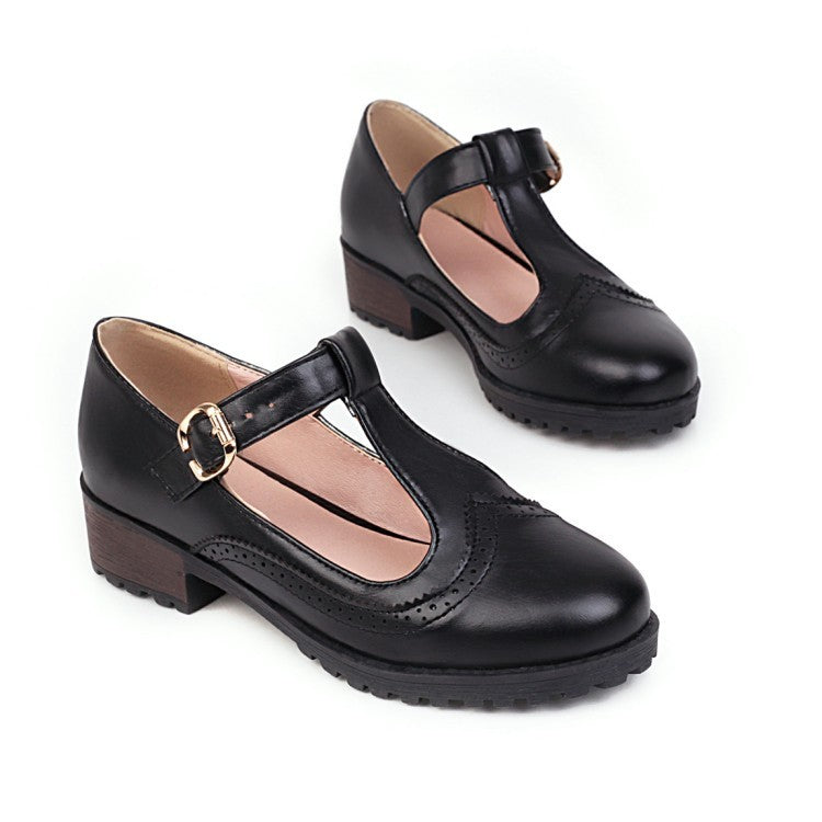 Ladies summer hollow low-heeled shoes