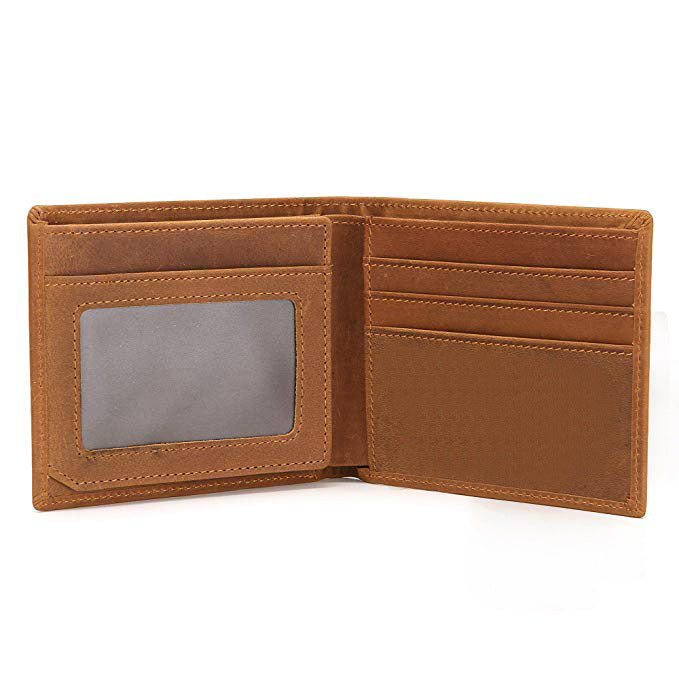 Men's New Soft Leather Wallet Two Fold Korean Multiple Card Slots