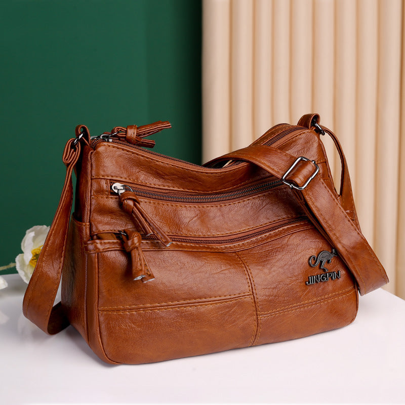 Crossbody New Shoulder Bag Soft Leather Textured