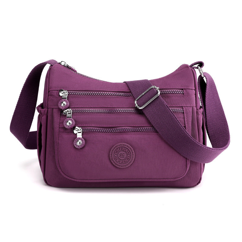 Nylon Crossbody Cloth Bag Large Capacity Multi-compartment