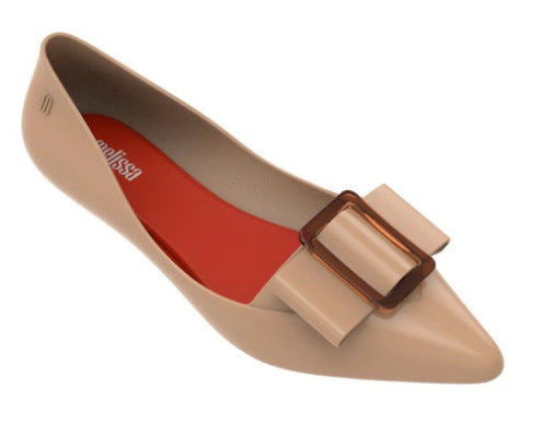 Ladies Simple Pointed Square Knot Shoes