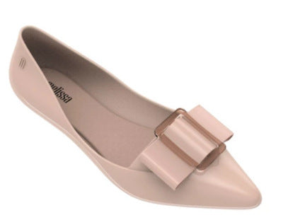 Ladies Simple Pointed Square Knot Shoes