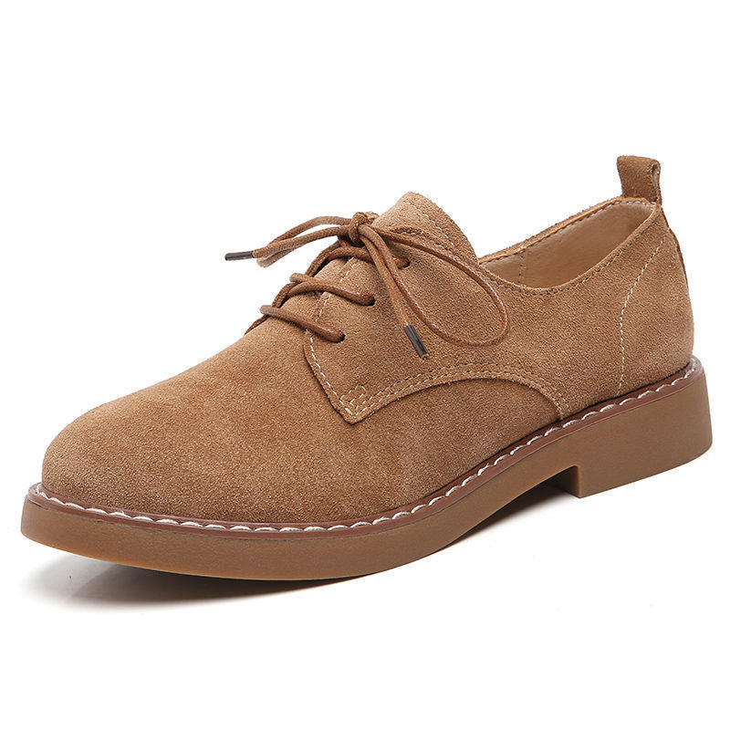 Ladies British Style Frosted Casual Flat Shoes