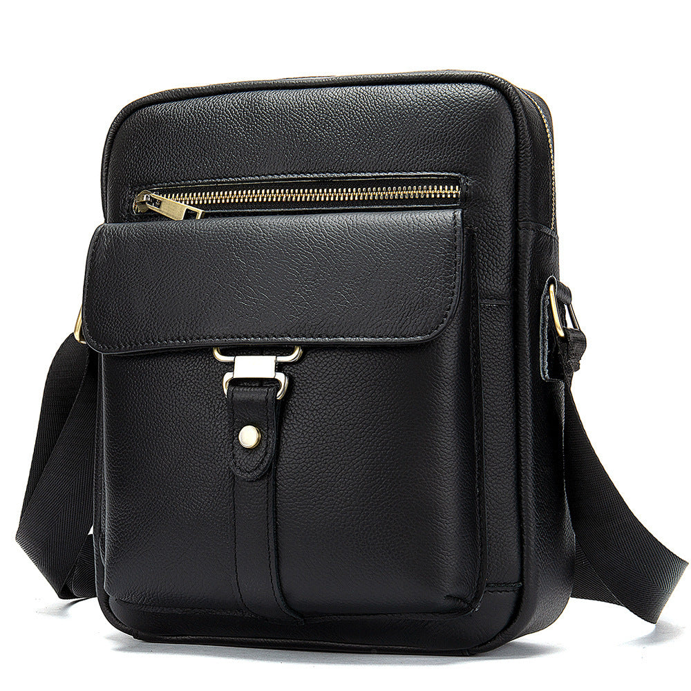 Men's Leather Messenger Bag Vintage Casual First Layer Cowhide