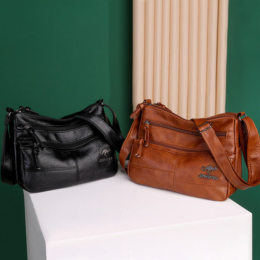 Crossbody New Shoulder Bag Soft Leather Textured
